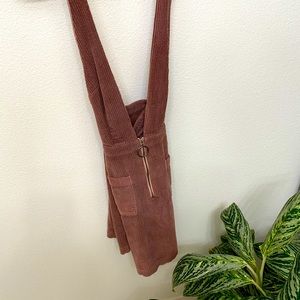 Women’s Corduroy Overall Dress Strap Suspender Skirt